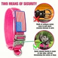 thumbnail image 4 of WAAYEEPAL Heavy Duty Nylon Dog Collar Leash Set, Adjustable Training Collar with Control Handle, AirTag Holder & Sturdy Metal Buckle for Medium Large Dogs (XL, Pink), 4 of 8
