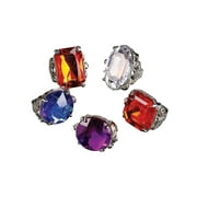 Jumbo Rhinestone Rings - Jewelry - 12 Pieces