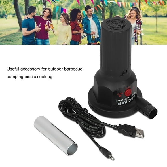 YUMILI Souffleur d'air, Ventilateur de Barbecue Portable léger 5 V avec câble USB pour la Cuisine en Plein air