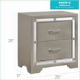 thumbnail image 2 of Silver Champagne 2-Drawer Nightstand – No Assembly Required, 2 of 6