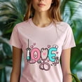 thumbnail image 5 of Love Nurse Graphic T-Shirt for Women Men | Cute Medical Pastel Tee, Natural, Size L, 5 of 6