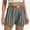 Black, variant on Women's Striped Wide Leg Shorts Casual Elastic Waist Shorts with Pocket