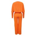 thumbnail image 6 of SRZYMJ Cotton Women's Jumpsuit Stylish Women's Long Sleeve Deep V Neck Ribbed Stretch Jumpsuit for Everyday Casual Outdoor Wear Comfortable and, 6 of 9