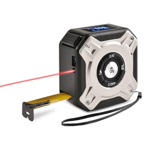 Cinta métrica láser de 40/50M, medidor de distancia de bloqueo automático, pantalla LCD, dispositivo de rango láser, medición recargable, volumen de área de distancia