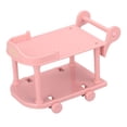 thumbnail image 2 of Almencla 1 :12 Scale Dollhouse Kitchen Serving Cart Dollhouse Decoration Lightweight Pretend Play Mini Bar Buffet Cart for Furnishings Pink, 2 of 8