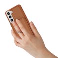 thumbnail image 2 of Compatible with Samsung Galaxy S21 Wallet Phone Case,360°Rotation Finger Ring Holder Kickstand,with Card Holder,Lychee Pattern PU Leather Durable Shockproof Rugged Phone Case,Brown, 2 of 12