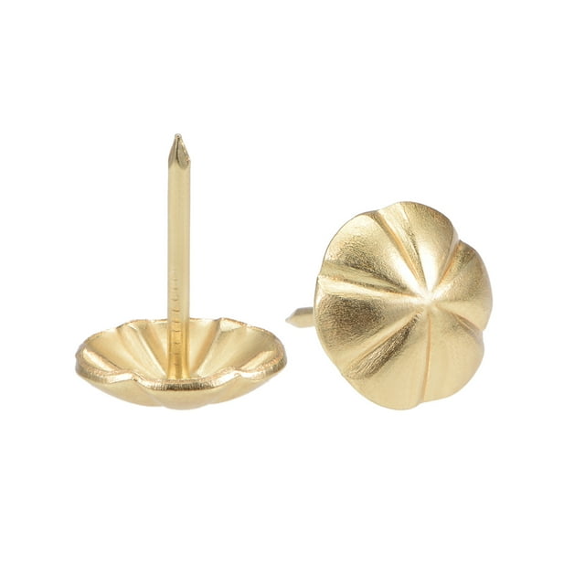 Clavos de tapicería Unique Bargains con cabeza de 16mm y longitud de 20mm, pinchos dorados, 25 piezas