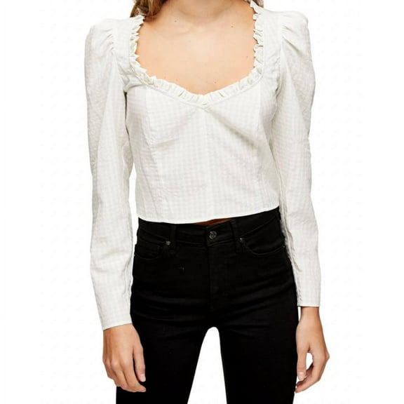 Topshop Satin Prairie Crop Top, Size 4