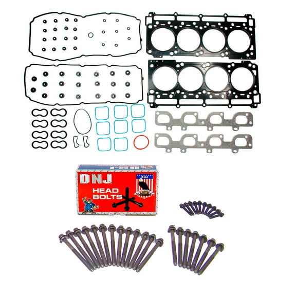 DNJ HGB4279 Cylinder Head Gasket Set with Head Bolt Kit Fits Cars & Trucks 11-22 Dodge 6.4L 16V OHV