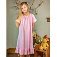 thumbnail image 4 of Oudiya Girls Short Sleeve Nightgowns Princess Sleepwear with Ruffled Hem Pajama Dress for Kids 3-12 Years, 4 of 8