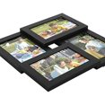 thumbnail image 2 of SONGMICS 4-Photo Collage Picture Frames, 4 x 6 Inches,Wall Hanging or Tabletop Stand, Black, 2 of 8