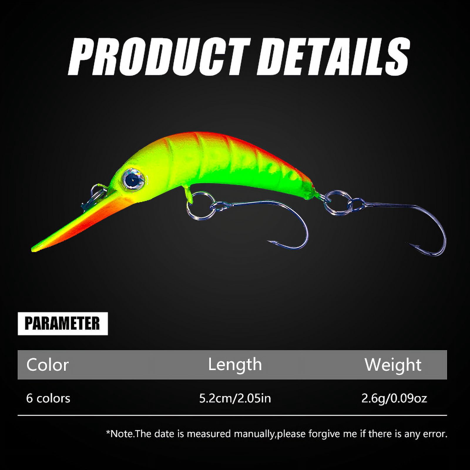 HENGJIA 24 Pack Fishing Lures Hard Baits, 3D Eyes Minnow Fishing Lures Crankbait, Swimbait Fishing Tackle Lure Kit for Freshwater/Saltwater/Topwater, Bass, Trout, Walleye, Redfish