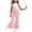 Pink, variant on BLVB Girl 2 Piece Outfits Set Short Ruffle Sleeves Top Flared Pants with Front Split Spring Summer Clothes 2-8Y