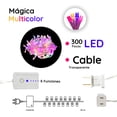 thumbnail image 2 of Serie de Luces La Merced  Luz Led Multicolor 140 Focos 8 Funciones Cable Transparente 6.3 m Serie Navideña de Luces Led, 2 of 4