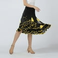 thumbnail image 4 of Flamenco Ballroom Waltz Dance Big Swing Skirt Sequined Modern Costume - Black, as described, 4 of 8