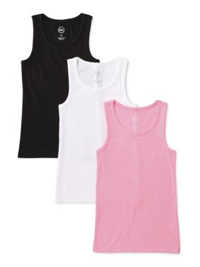 Wonder Nation Girls 4-18 & Plus Solid Tank Tops, 3-Pack