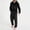 Black, variant on Men's Hooded Long-Sleeved Top and Long Pants Flannel Two-Piece Suit