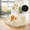 thumbnail image 4 of PamapicLife Plush Fluffy Foam Filled Bean Bag Chair, White, 4 of 7