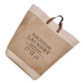 thumbnail image 3 of Bolsa de compras de tela de yute, resistente a la humedad, de EVA, simple y moderna, con diseño de letras grandes en el borde blanco., 3 of 12