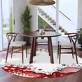 thumbnail image 3 of Round Rug 7Ft Washable Non-Slip, Red Pink Valentine's Day Circle Area Rugs for Living Room Bedroom, Love Heart Eucalyptus Leaves Indoor Floor Mats Carpet Runner for Home Decor Aesthetic, 3 of 8