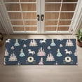 thumbnail image 2 of Dark Blue Princess Unicorn Pattern Door Rugs,Washable Non Slip Door Mats Indoor,Decorative Door Mats,Entry Mat Indoor for Entrance,Bedroom,Kitchen,Bathroom,16"x47", 2 of 6