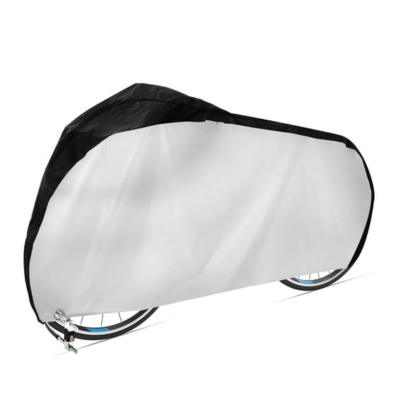 Housse de bicyclette 420D imperméable et respirant Garage de vélo en tissu Oxford avec protection des yeux verrouillables, housse de protection universelle-Argent