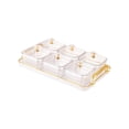 thumbnail image 1 of Luzkey Dry Fruit Tray with Lid Wedding Nuts Plate Multipurpose Divided Serving Tray with Lids for Kitchen Home Living Room Nuts Fruit 6 Grids, 1 of 8