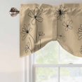 thumbnail image 5 of Tie Up Valances for Windows, Black Khaki Adjustable Valance Curtains Window Treatment for Living Room/Bedroom Windows, Spring Flora Rod Pocket Kitchen Curtains & Drapes 42x12 Inch, 5 of 9