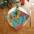 thumbnail image 4 of Coolnut Set of 4 Colorful Sunflower Napkins Cloth Napkins 20"x20", Washable Polyester Dinner Napkins for Parties, Wedding, Restaurant, 4 of 6