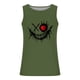 thumbnail image 4 of Ceisia Men's Slim Fit Crew Neck Sleeveless Tank Top Edgy Demon Smile Graphic Print Athletic Shirt Army Green XL Gifts, 4 of 7