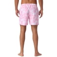 thumbnail image 3 of INSPIRE CHIC Mens Casual Vocation Drawstring Elastic Waist Tie Dye Hawaiian Board Shorts 28 Pink, 3 of 6