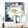 thumbnail image 3 of Designart "Refined White Chrysanthemum On Vintage Blue" Flowers Square Mirror For Wall Decor - Large White Square Printed Wall Mirror Art - Wall Mounted Square Large Mirror, 3 of 5