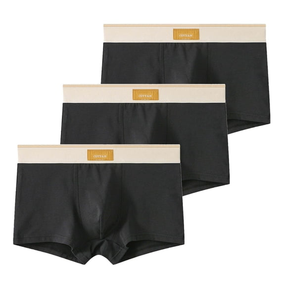 M-4X Big & Tall Underwear for Men 3 Pack Plus Size Boxer Briefs Mens Cotton Breathable Mid Waisted Color-Block Multipack Athletic Workout Boxers