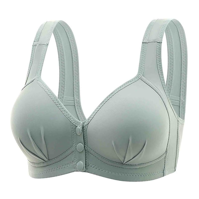Timegard Bras for Women No Underwire Front Closure Full Coverage Support Comfy Daily Seniors Bras