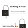 thumbnail image 4 of Cerradura inteligente con puerta recargable USB de plata negra, candado de huellas dactilares, candado rápido de aleación de zinc, metal de alta identificación, cerradura de seguridad Feliz Sencillez, 4 of 5
