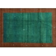 thumbnail image 1 of Ahgly Company Indoor Rectangle Abstract Light Blue Contemporary Area Rugs, 2' x 4', 1 of 4