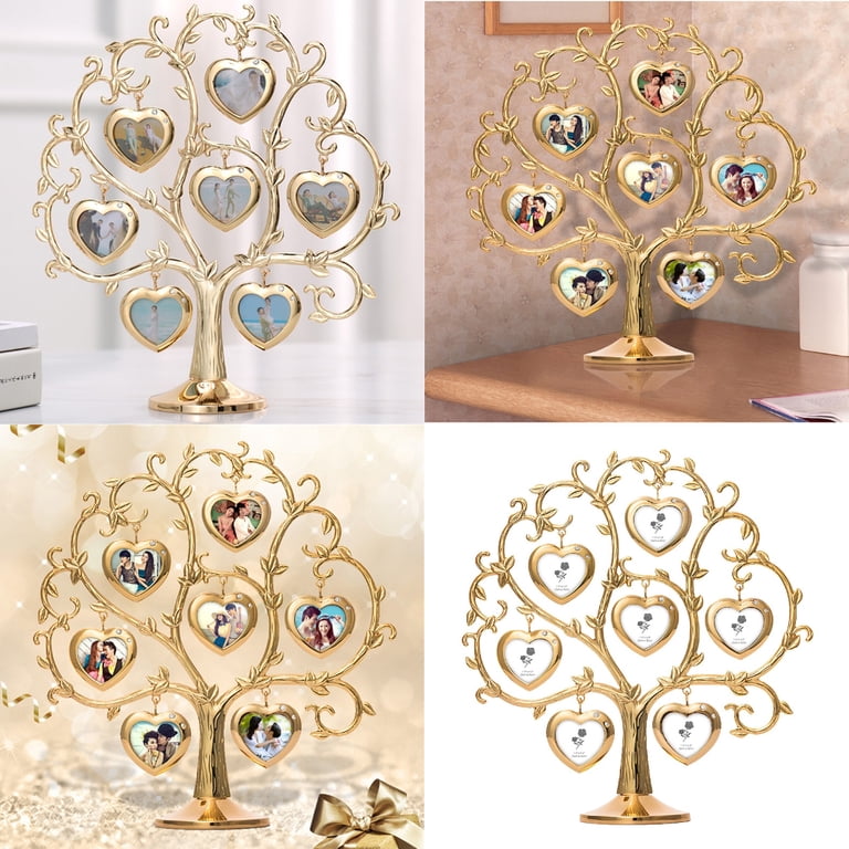 PatungKu Family Tree Picture Frame Display with 7 Hanging Picture
