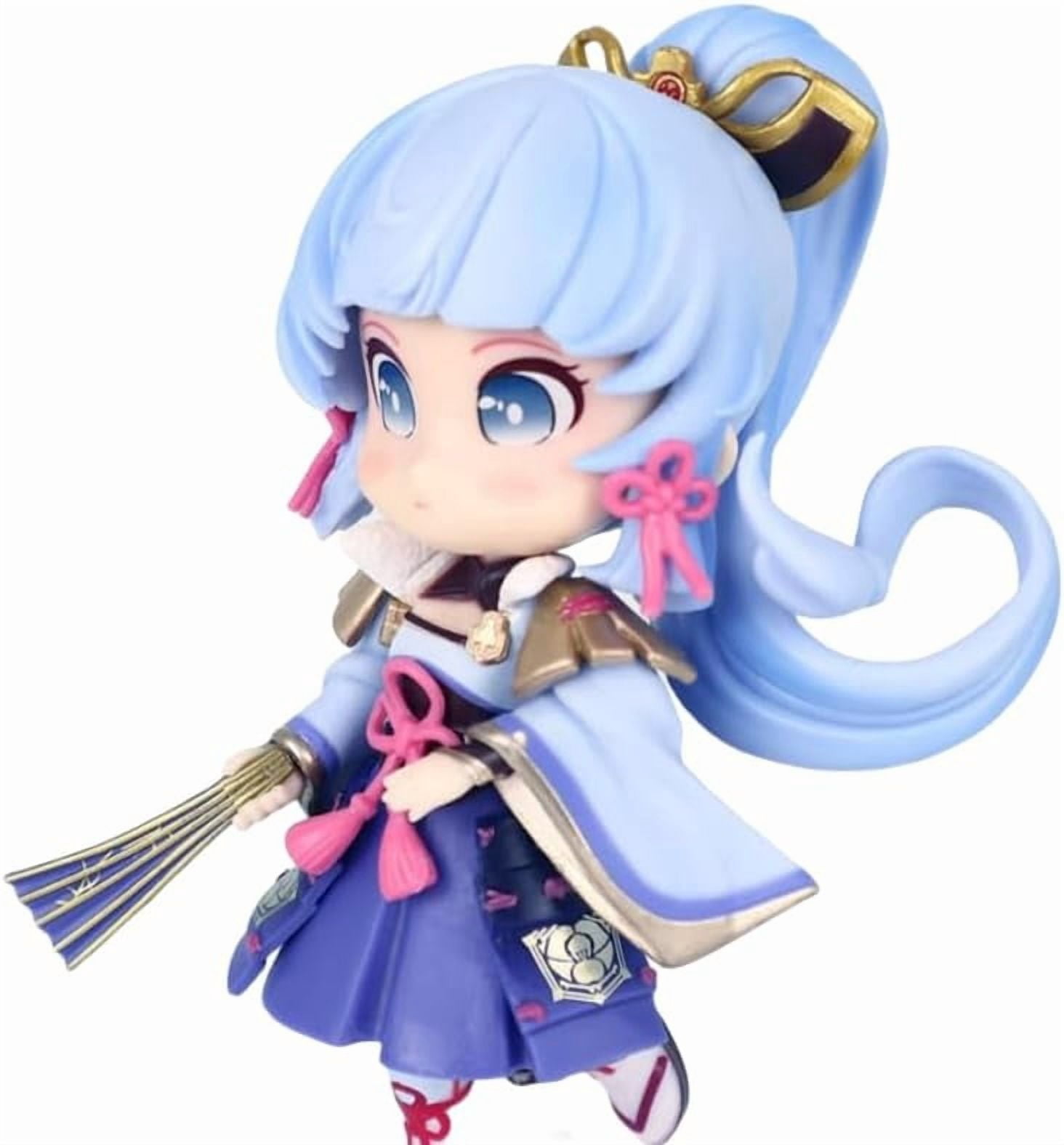 Newly Xinchangda Kamisato Ayaka Figures, Game Cartoon Kamisato Ayaka Figure Statues PVC Q Version Anime Action Figurine Ornements Pour les Fans 15 cm