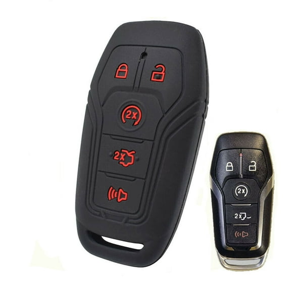 DON'T TOUCH MY KEY For Ford Fusion Mustang F-150 Explorer Silicone 5 Buttons Smart Key fob Cover Shell Holder