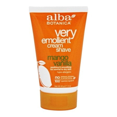 - Alba Botanica Very Emollient Cream Shave Mango Vanilla, 1.5 OZ