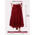 thumbnail image 5 of Sunzeyvora Women’s 100% Cotton Tiered Maxi Skirt with Pockets & Drawstring Waist, 5 of 5