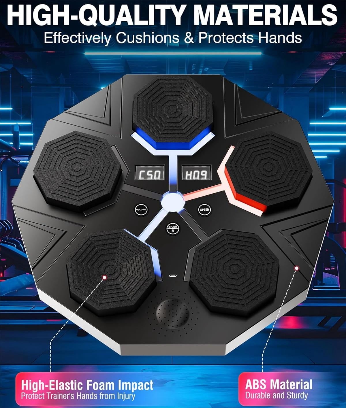 Upgraded Adult Smart Music Boxing Machine, Electronic Boxing Machine with Boxing Gloves, Boxing Music Fitness Machine with Smart Display, Smart Boxing Machine Wall-mounted Music for Home and Gym