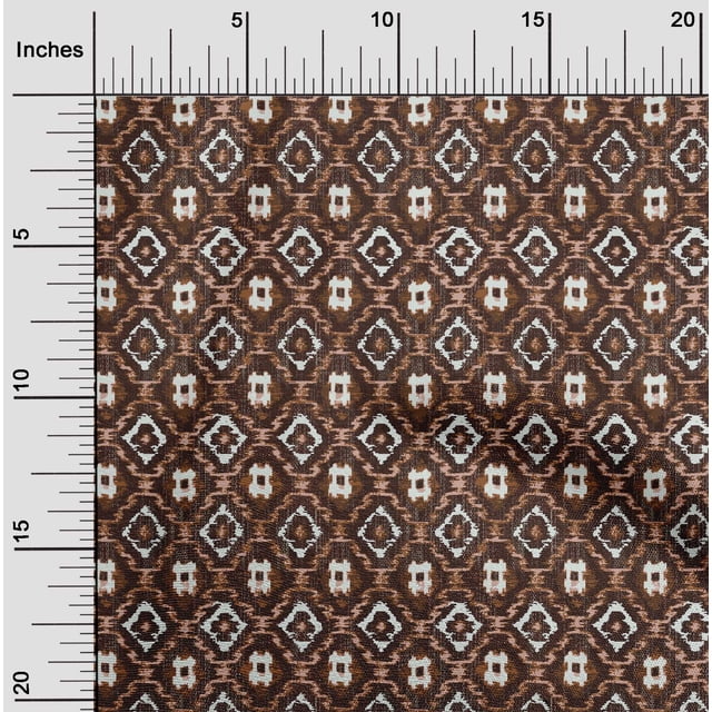 oneOone Georgette Viscose Fabric Check Kasuri Print Fabric By Yard 42 Inch Wide