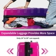 thumbnail image 4 of Euroco Hardshell 3 Piece Luggage Sets, Gradient Color Expandable Suitcase Set with TSA Lock and Spinner Wheels,Lightweight Durable Travel Luggage Set for Family Trip(20"/24"/28"),Purple & Pink, 4 of 8