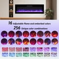 thumbnail image 5 of Innoflame 50" Smart Electric Fireplace, Alexa/WiFi Enabled, 16-Color 3D Multi-Row Flame, 1400W Fireplace Insert, Wall Fireplace Electric with Remote Control & App, Thermostat, 9H Timer, 5 of 9