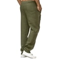 thumbnail image 4 of LEEy-World Gifts for Men Men's Jogger SweatPants Breathable Running Gym Athletic Mesh Pants Open Bottom Green,M, 4 of 5