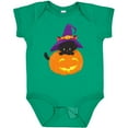 thumbnail image 3 of Inktastic Black Cat, Pumpkin, Cat With Witch Hat, Halloween Boys or Girls Baby Bodysuit, 3 of 5