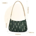 thumbnail image 3 of FORMRS Womens Shoulder Bag with Chain Strap Clutch Purse Cute Tote Handbag, Dark Green Plants, 3 of 7