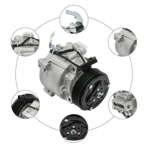 A/C Compressor Fit for 2011-2013 Mitsubishi Outlander Sport, Air Conditioner Compressor & Clutch 12V