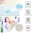 thumbnail image 4 of Toilet Rug Set Non-Slip Bathroom Rugs Soft Plush Machine Washable Contour Bath Mat Lavender Leaves Cactus 24x20/24x16, 4 of 9